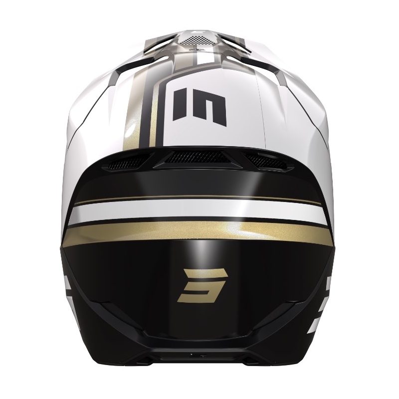 Motokros čelada Shot Furious Heritage black-gold-white razprodaja