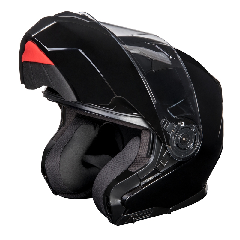 Ozone Flip Up motoristična čelada Storm Black Gloss