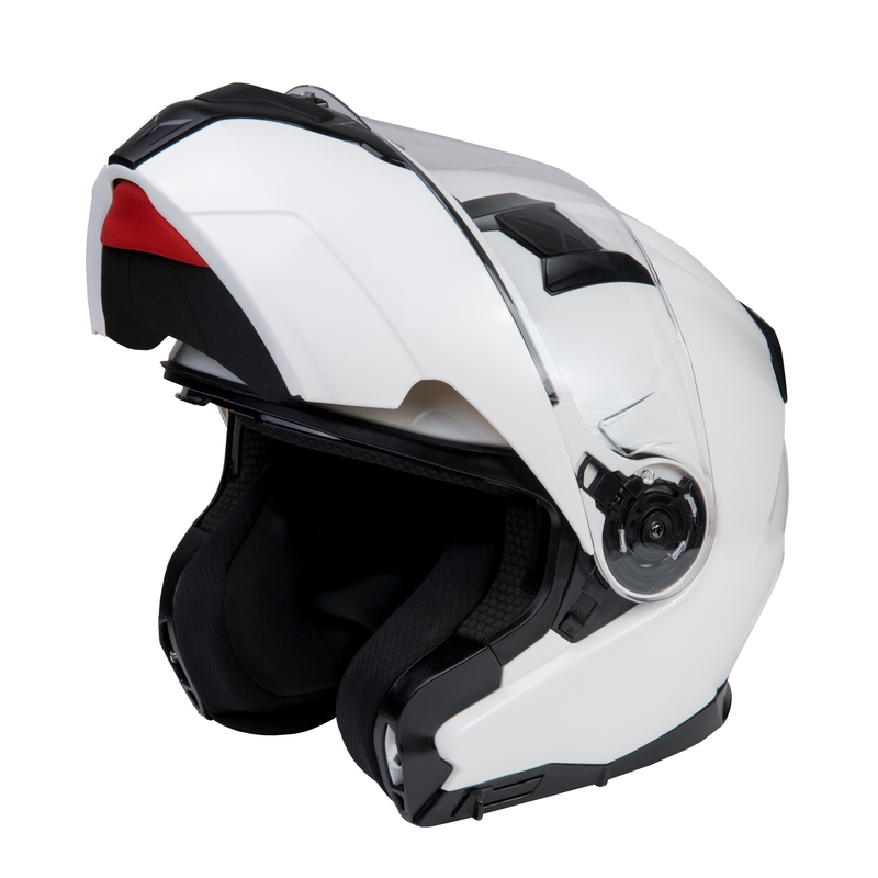 Ozone Flip Up motoristična čelada Storm White Gloss razprodaja