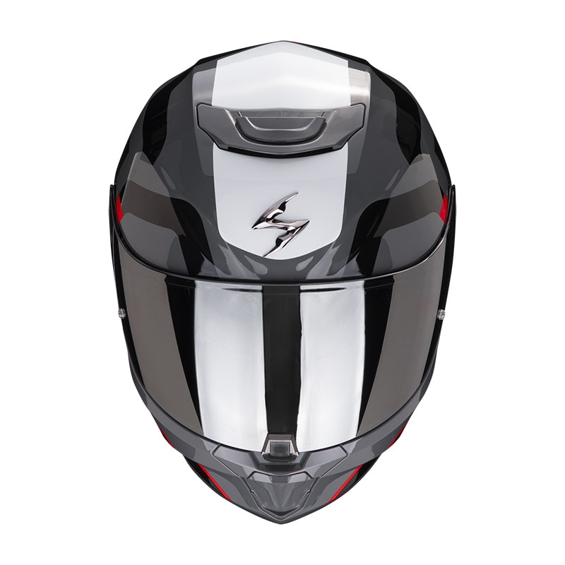 Integralna motoristična čelada Scorpion EXO-391 Arok sivo-rdeče-črna razprodaja