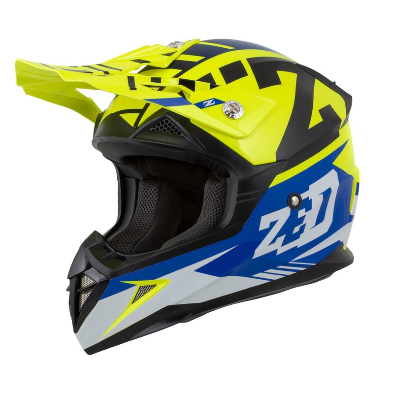 Motokros čelada ZED X1.9 blue-fluo yellow-black-white
