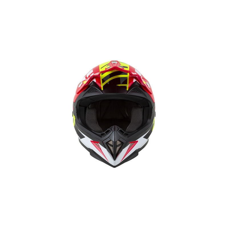 Otroška motokros čelada ZED X1.9D rdeča-fluo rumena-črna-bela