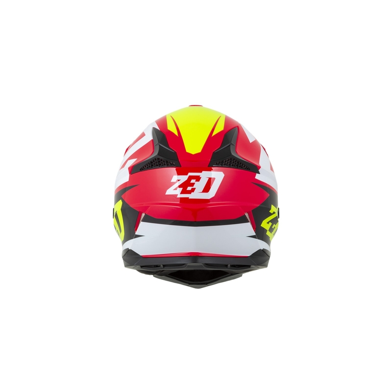 Otroška motokros čelada ZED X1.9D rdeča-fluo rumena-črna-bela