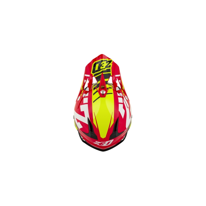 Otroška motokros čelada ZED X1.9D rdeča-fluo rumena-črna-bela