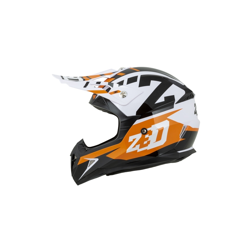 Otroška motokros čelada ZED X1.9D oranžno-črno-bela