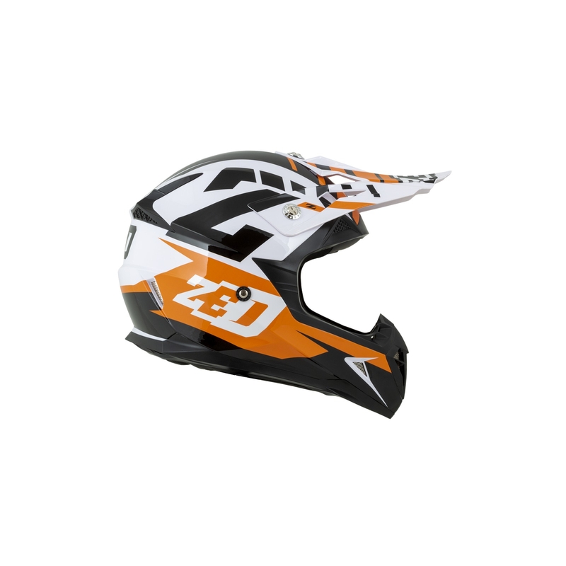 Otroška motokros čelada ZED X1.9D oranžno-črno-bela