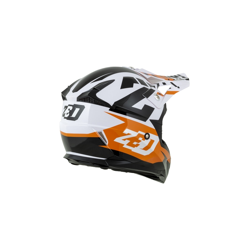 Otroška motokros čelada ZED X1.9D oranžno-črno-bela