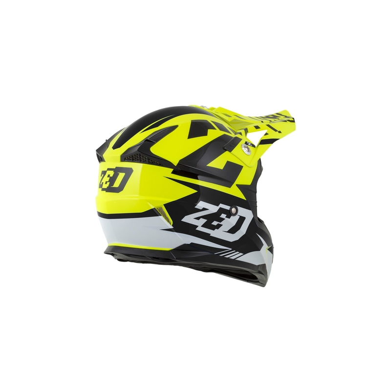 Otroška motokros čelada ZED X1.9D fluo rumeno-črno-bela