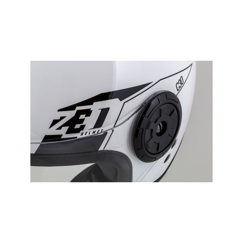 Odprta motoristična čelada ZED C30 belo-črna