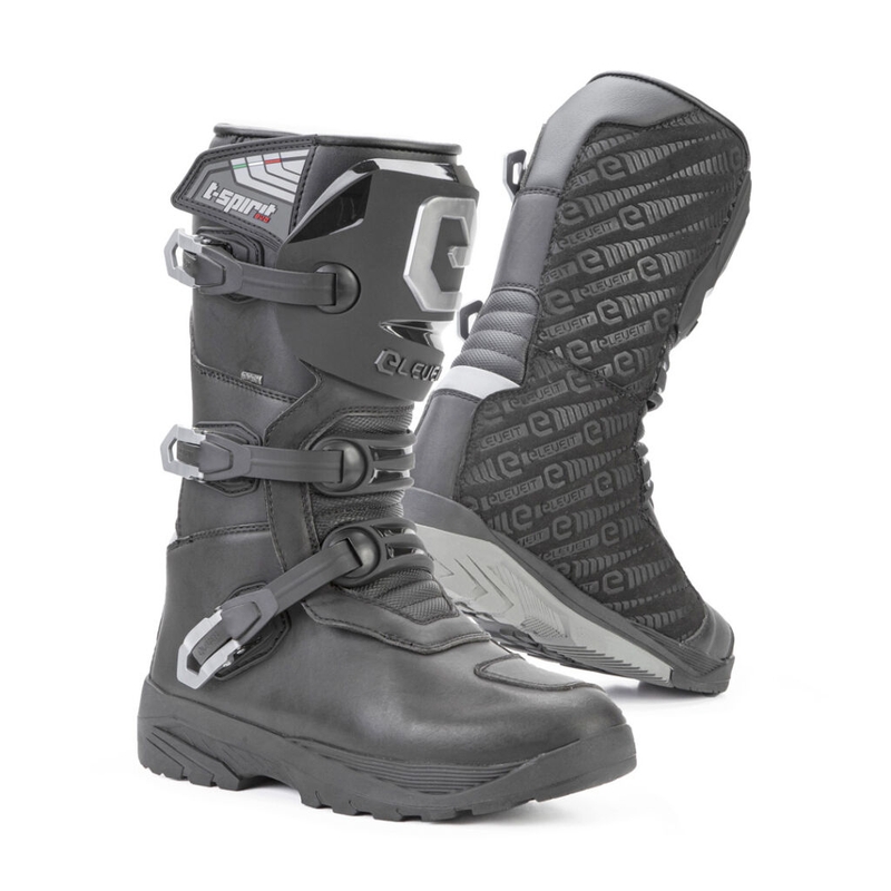 Eleveit T Spirit Evo WP Black Motorcycle Boots