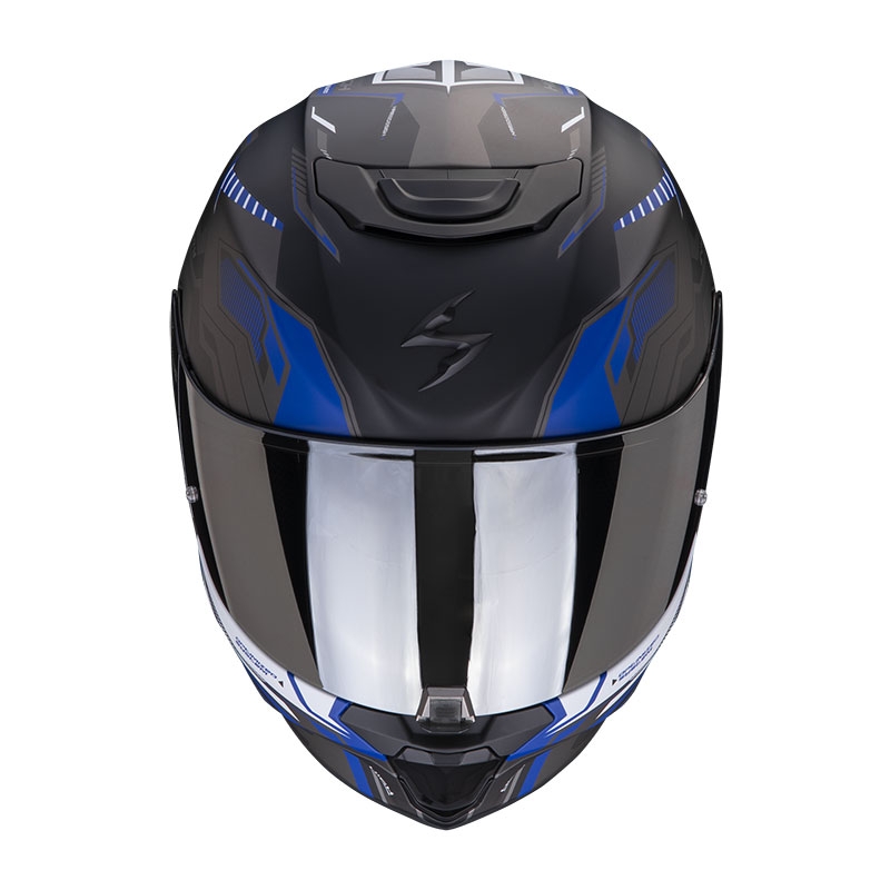 Integralna motoristična čelada Scorpion EXO-391 Haut black-silver-blue