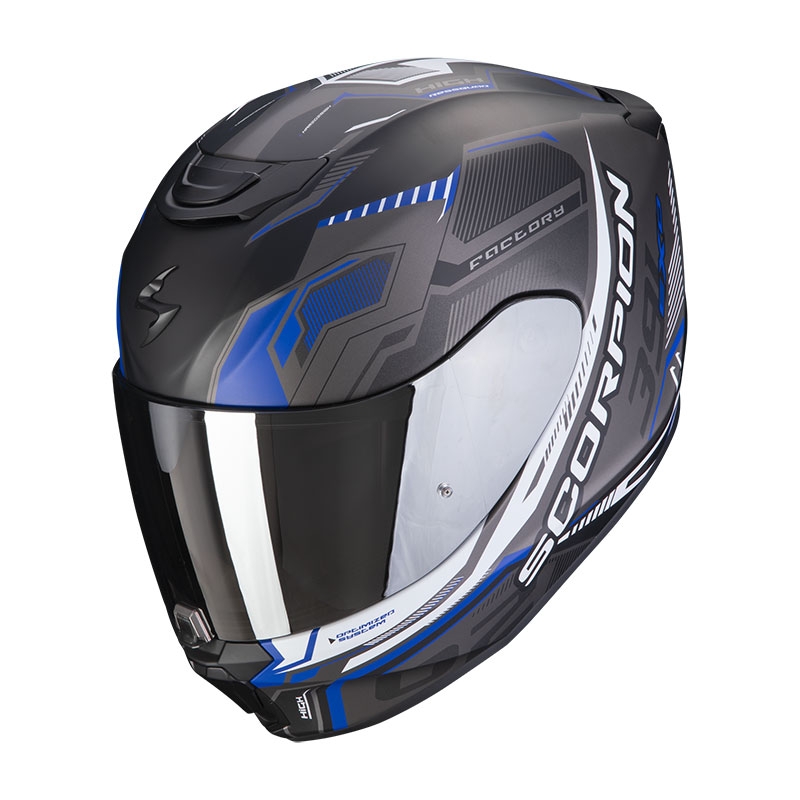 Integralna motoristična čelada Scorpion EXO-391 Haut black-silver-blue