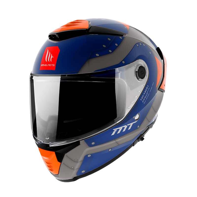 MT Thunder 4 SV Cheep A7 integrirana motoristična čelada oranžno-modro-siva