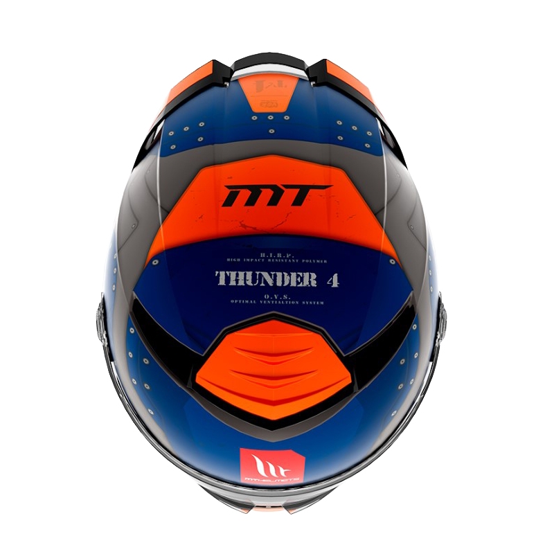 MT Thunder 4 SV Cheep A7 integrirana motoristična čelada oranžno-modro-siva