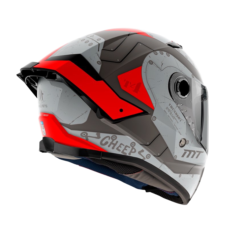 MT Thunder 4 SV Cheep B5 črno-rdeče-siva integralna motoristična čelada