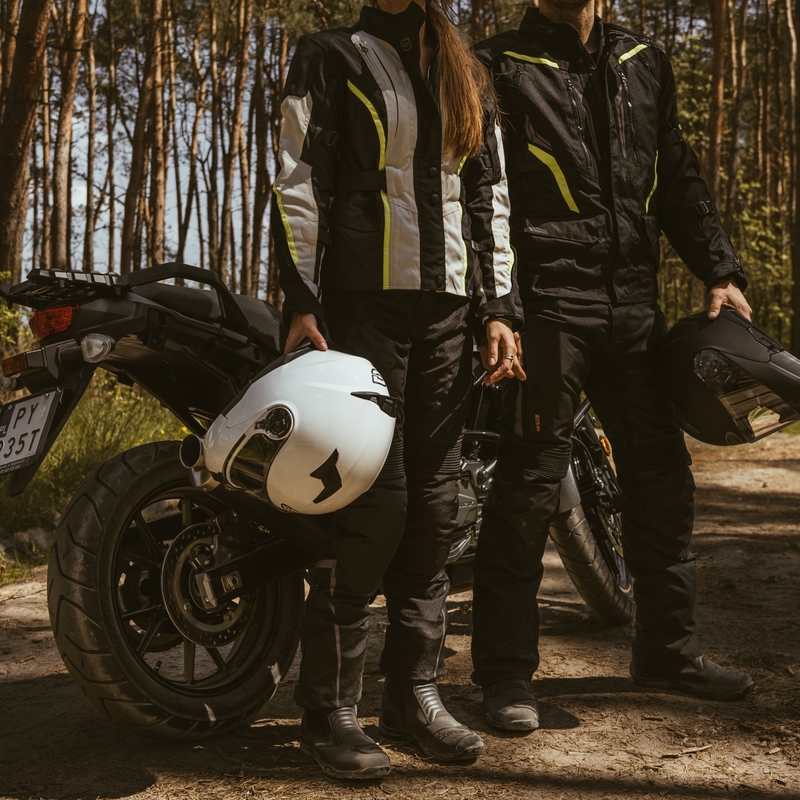 Ženska motoristična jakna Ozone Sahara Black-Grey-Fluo Yellow razprodaja