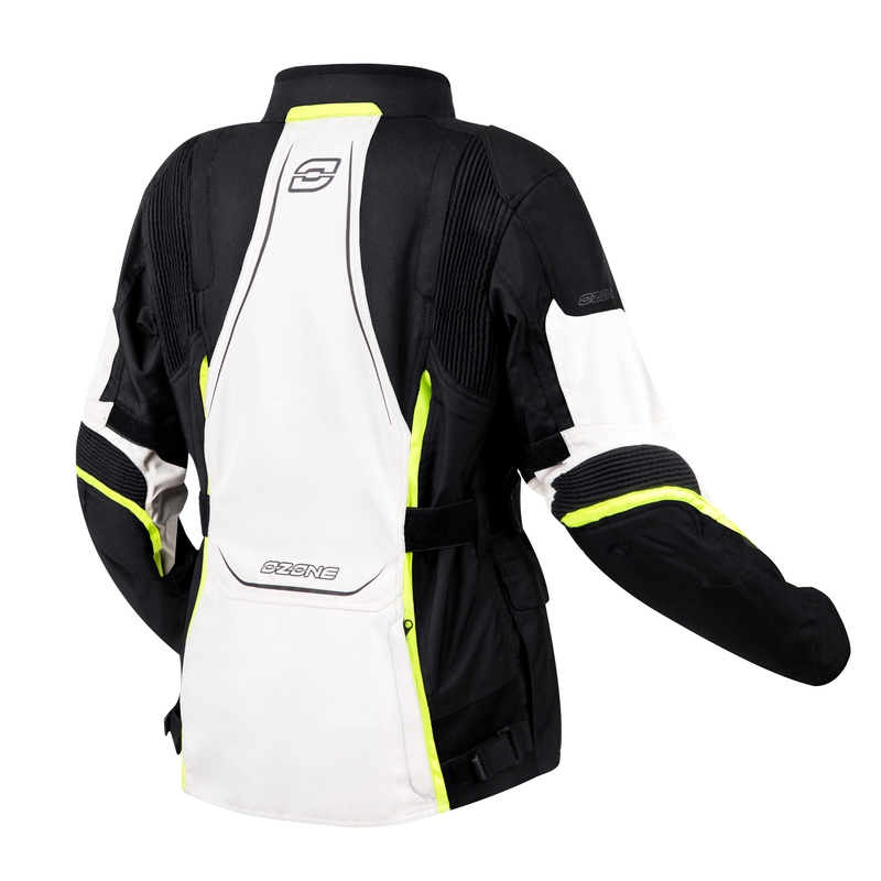 Ženska motoristična jakna Ozone Sahara Black-Grey-Fluo Yellow razprodaja