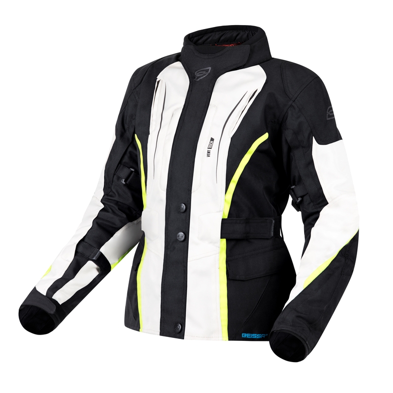 Ženska motoristična jakna Ozone Sahara Black-Grey-Fluo Yellow razprodaja