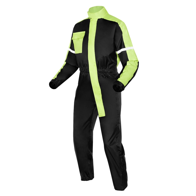 Ozone OZ-141 črno-fluo rumena dežna obleka