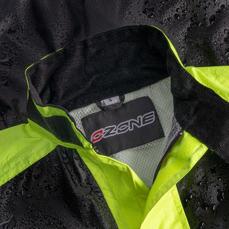 Ozone OZ-141 črno-fluo rumena dežna obleka