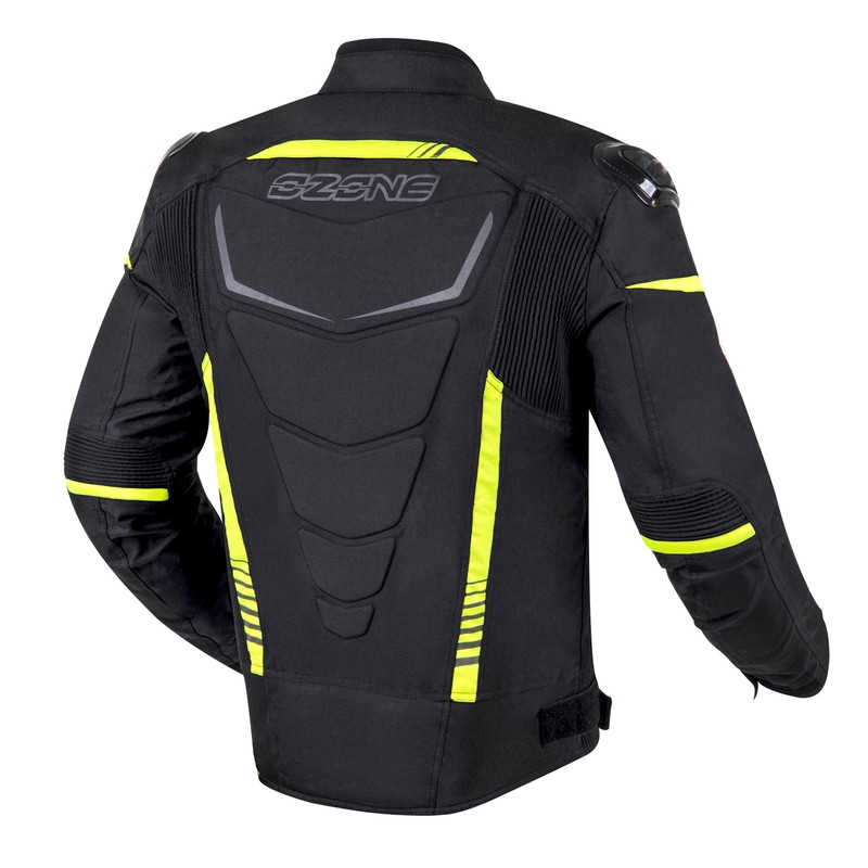 Ozone Pulse črno-fluo rumena motoristična jakna