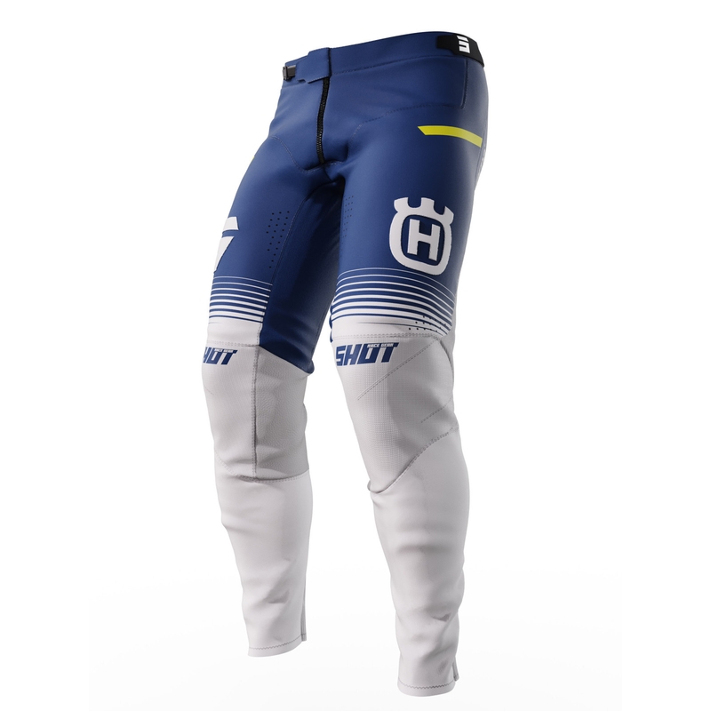 Prodam motokros hlače Shot Aerolite Husqvarna LE belo-modre razprodaja