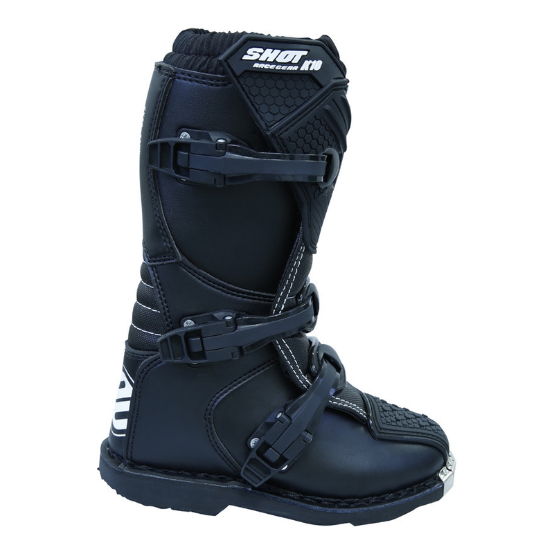 Otroški motoristični škornji Shot K10 black - kakovost II