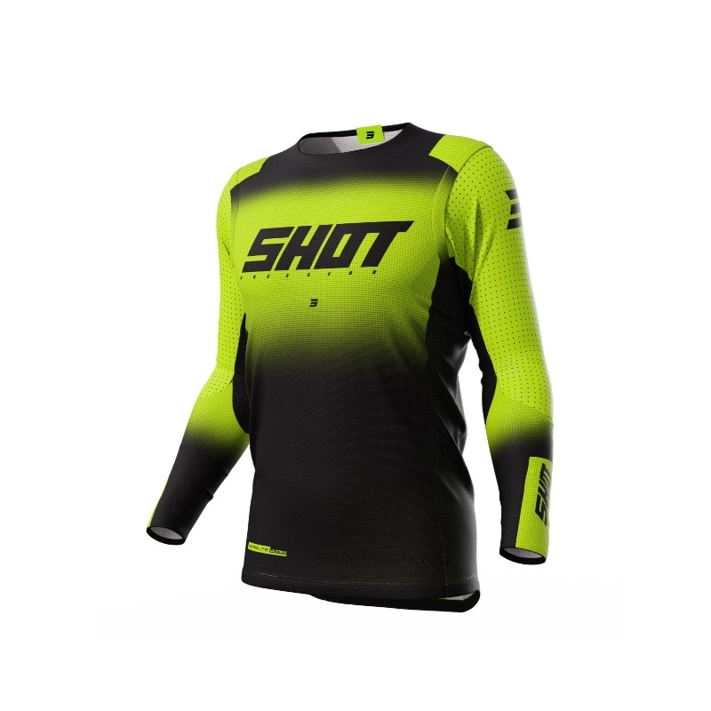 Motokros majica Shot Aerolite Ultima black-fluo yellow