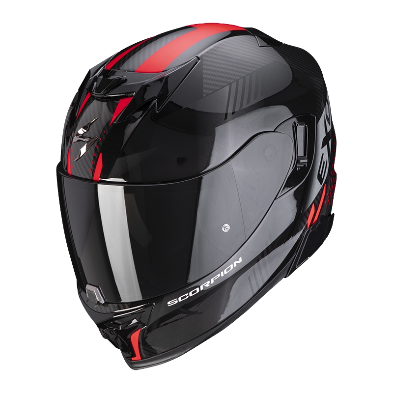 Integralna motoristična čelada Scorpion EXO-520 EVO Air Laten črno-rdeča