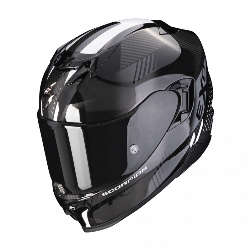 Integralna motoristična čelada Scorpion EXO-520 EVO Air Laten črno-bela