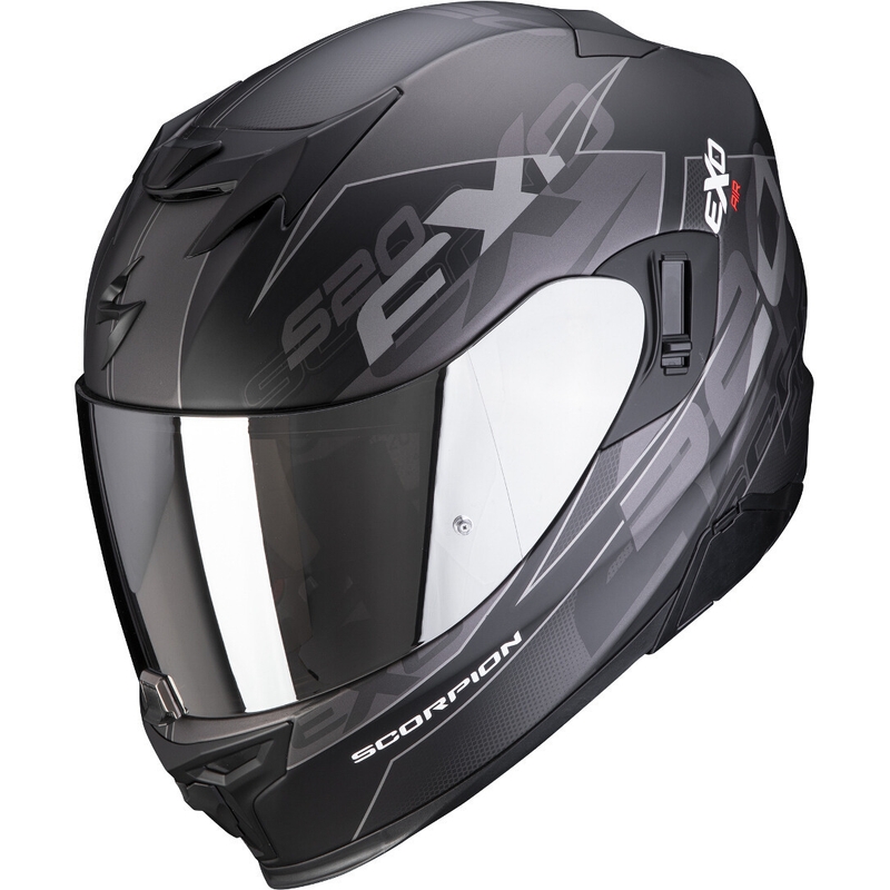 Integralna motoristična čelada Scorpion EXO-520 EVO Air Cover črno-srebrna mat