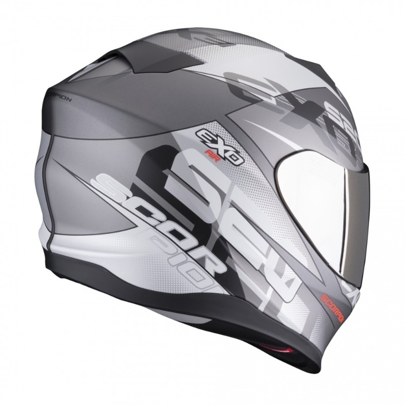 Integralna motoristična čelada Scorpion EXO-520 EVO Air Cover srebrno-rdeča mat