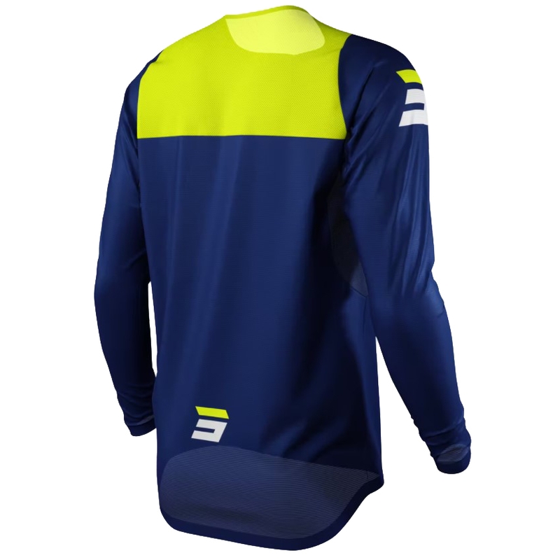 Motokros majica Shot Chase modro-bela-rumena razprodaja