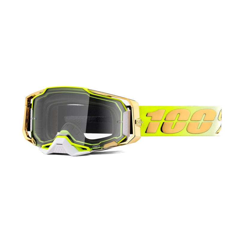 Motokros očala 100% ARMEGA Feelgood gold (prozoren pleksi)