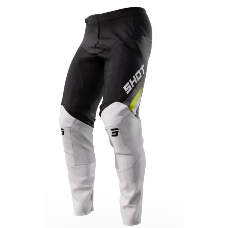 Motokros hlače Shot Contact Tracer črno-bela-fluo rumena razprodaja