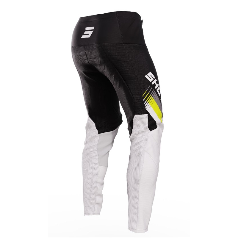 Motokros hlače Shot Contact Tracer črno-bela-fluo rumena razprodaja