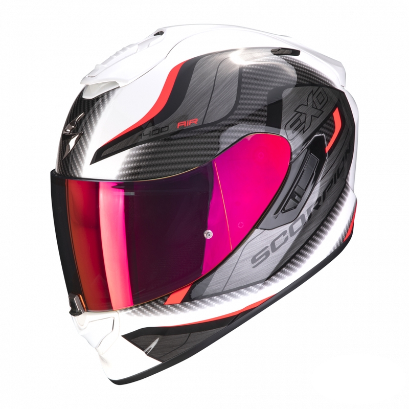 Integralna motoristična čelada Scorpion EXO-1400 EVO Air Attune belo-rdeča