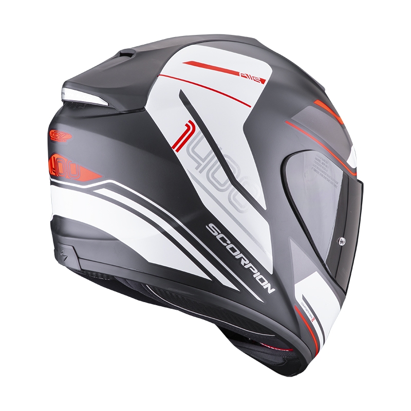 Integralna motoristična čelada Scorpion EXO-1400 EVO Air Vittoria črno-bela mat