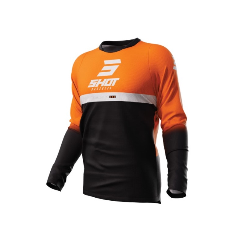 Motokros majica Shot Devo Reflex črno-oranžna razprodaja