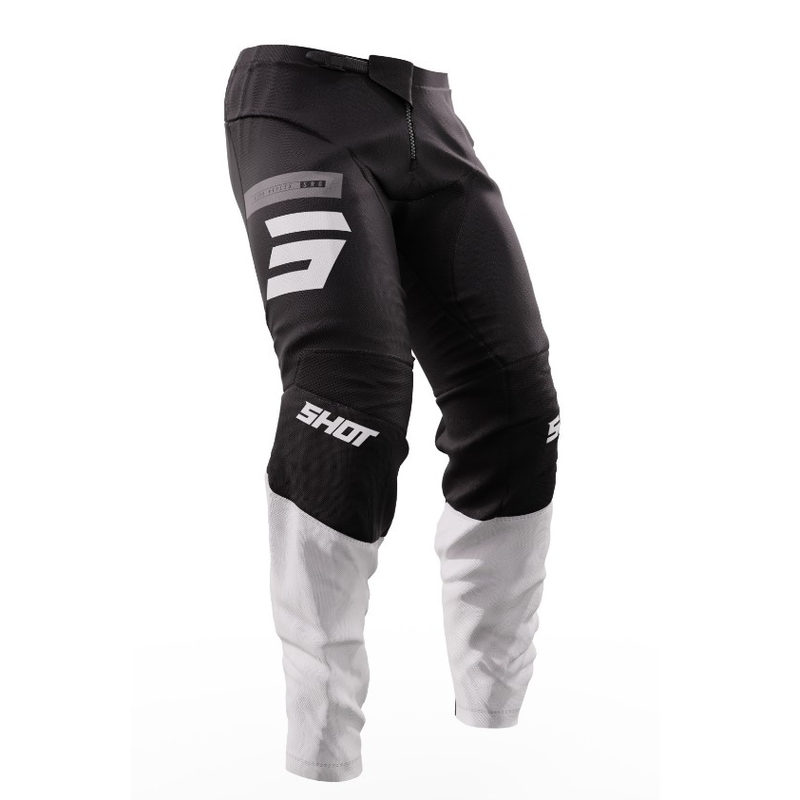 Shot Devo Reflex hlače za motokros črno-bele barve