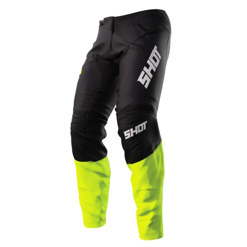 Motokros hlače Shot Devo Reflex black-fluo rumena razprodaja