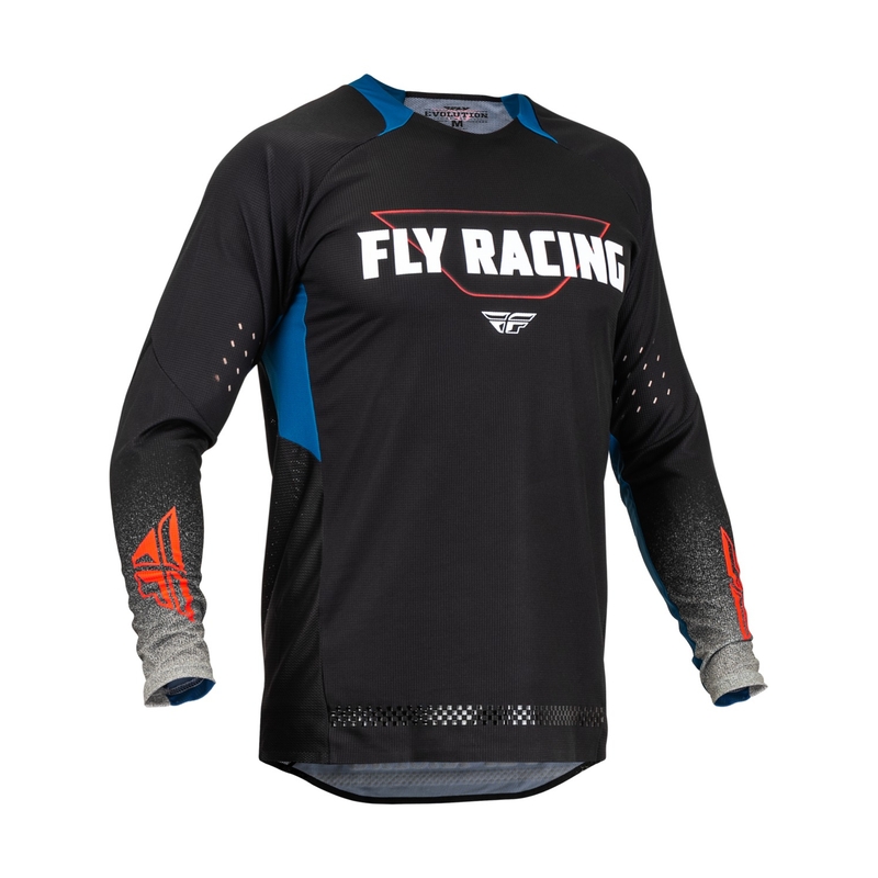 Motokros majica FLY Racing Evolution DST. modro-sivo-črna razprodaja