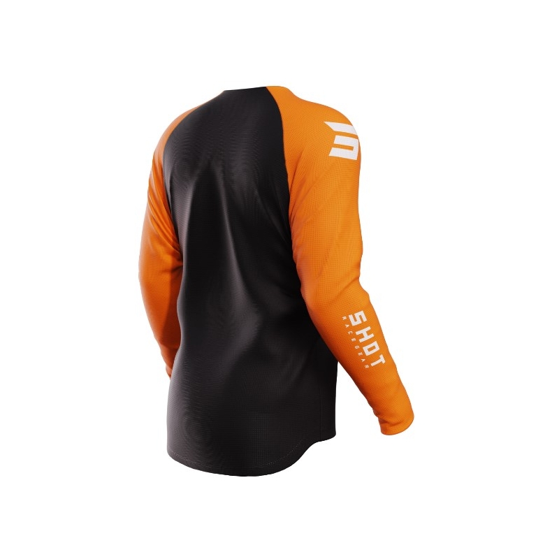 Motokros majica Shot Raw Escape črno-oranžna razprodaja