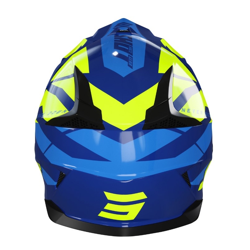 Otroška motokros čelada Shot Pulse Kid Revenge Blue-Fluo Yellow razprodaja