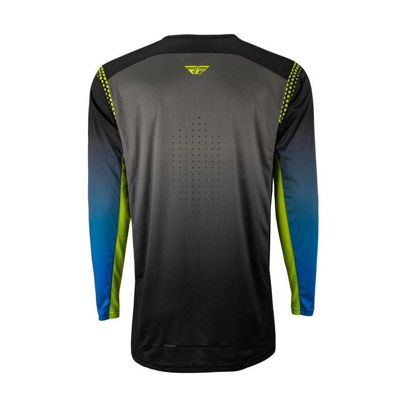 Motokros majica FLY Racing Lite 2023 sivo-modra hi-vis razprodaja