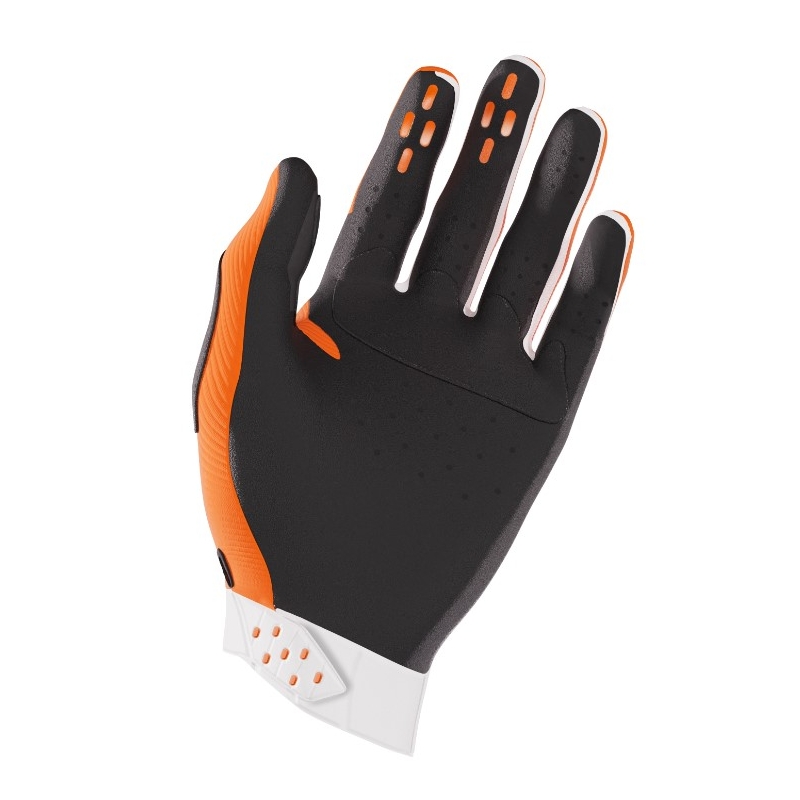 Motokros rokavice Shot Race belo-oranžne