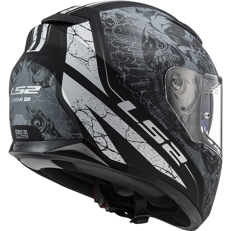 LS2 FF320 Stream EVO Throne črno-titanova integralna motoristična čelada