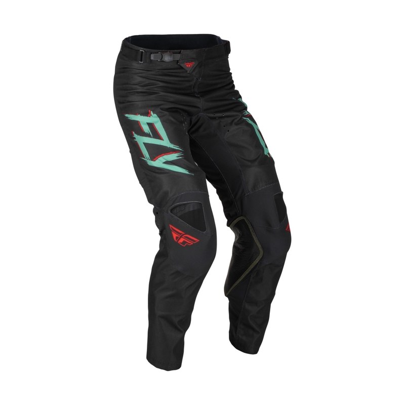 Motokros hlače FLY Racing Kinetic S.E. Rave black-green-red razprodaja