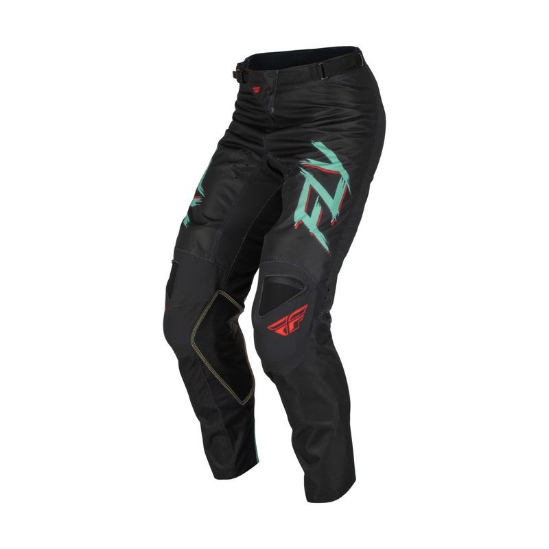 Motokros hlače FLY Racing Kinetic S.E. Rave black-green-red razprodaja