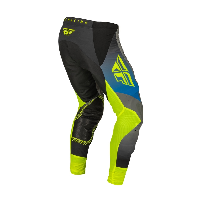Motokros hlače FLY Racing Lite 2023 sivo-modra hi-vis razprodaja